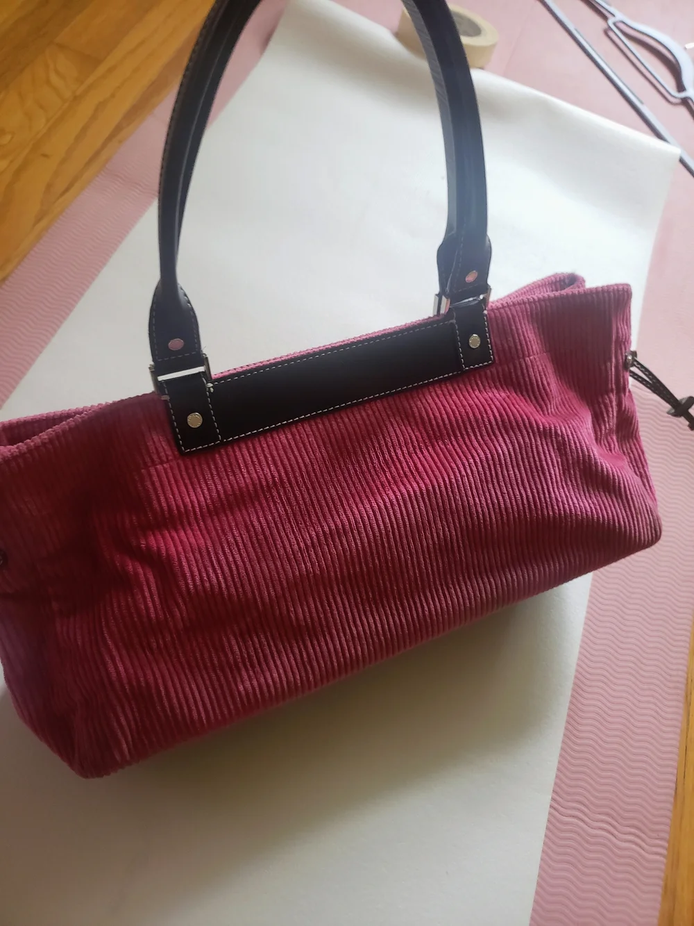 Kate Spade New York Vintage Corduroy East-West Shoulder Bag / Long Tote Pink